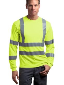 Alternative view of CornerStone ®  - ANSI 107 Class 3 Long Sleeve Snag-Resistant Reflective T-Shirt. CS409