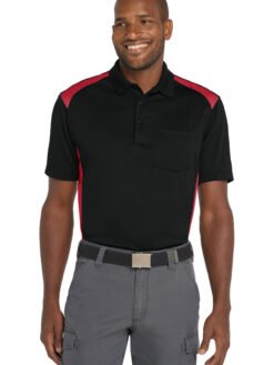 Alternative view of CornerStone ®  Select Snag-Proof Two Way Colorblock Pocket Polo. CS416