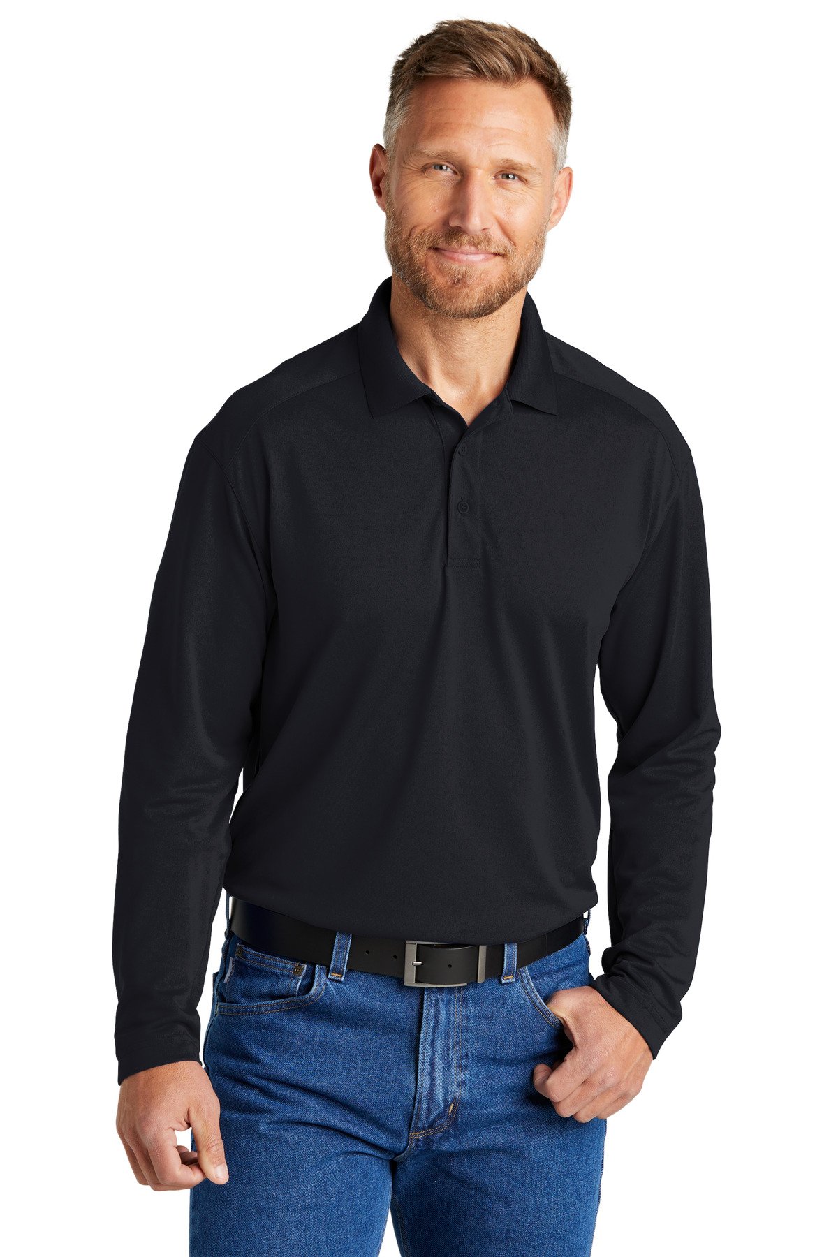 CornerStone ® Select Lightweight Snag-Proof Long Sleeve Polo CS418LS - Image 3