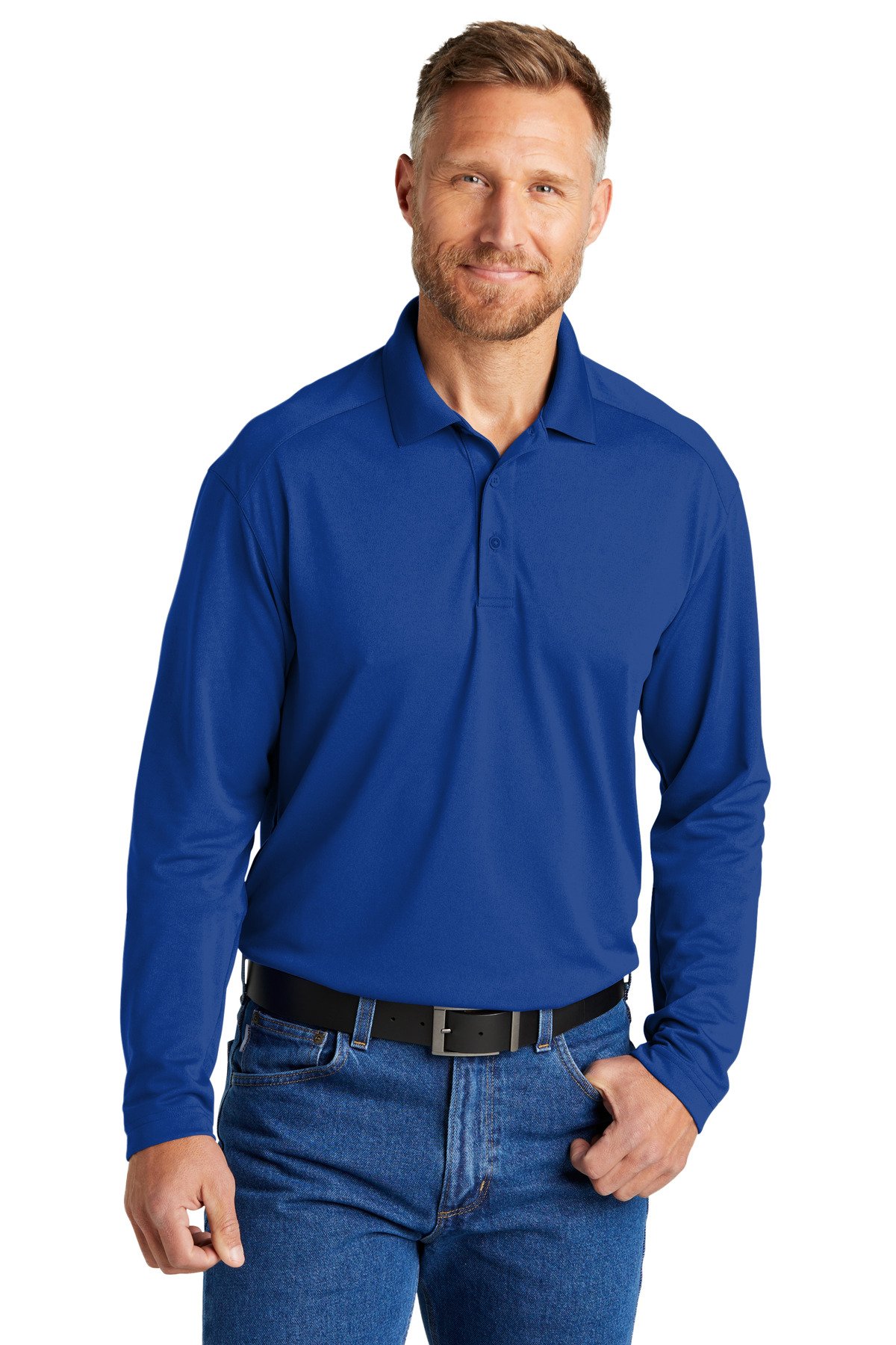 CornerStone ® Select Lightweight Snag-Proof Long Sleeve Polo CS418LS - Image 4