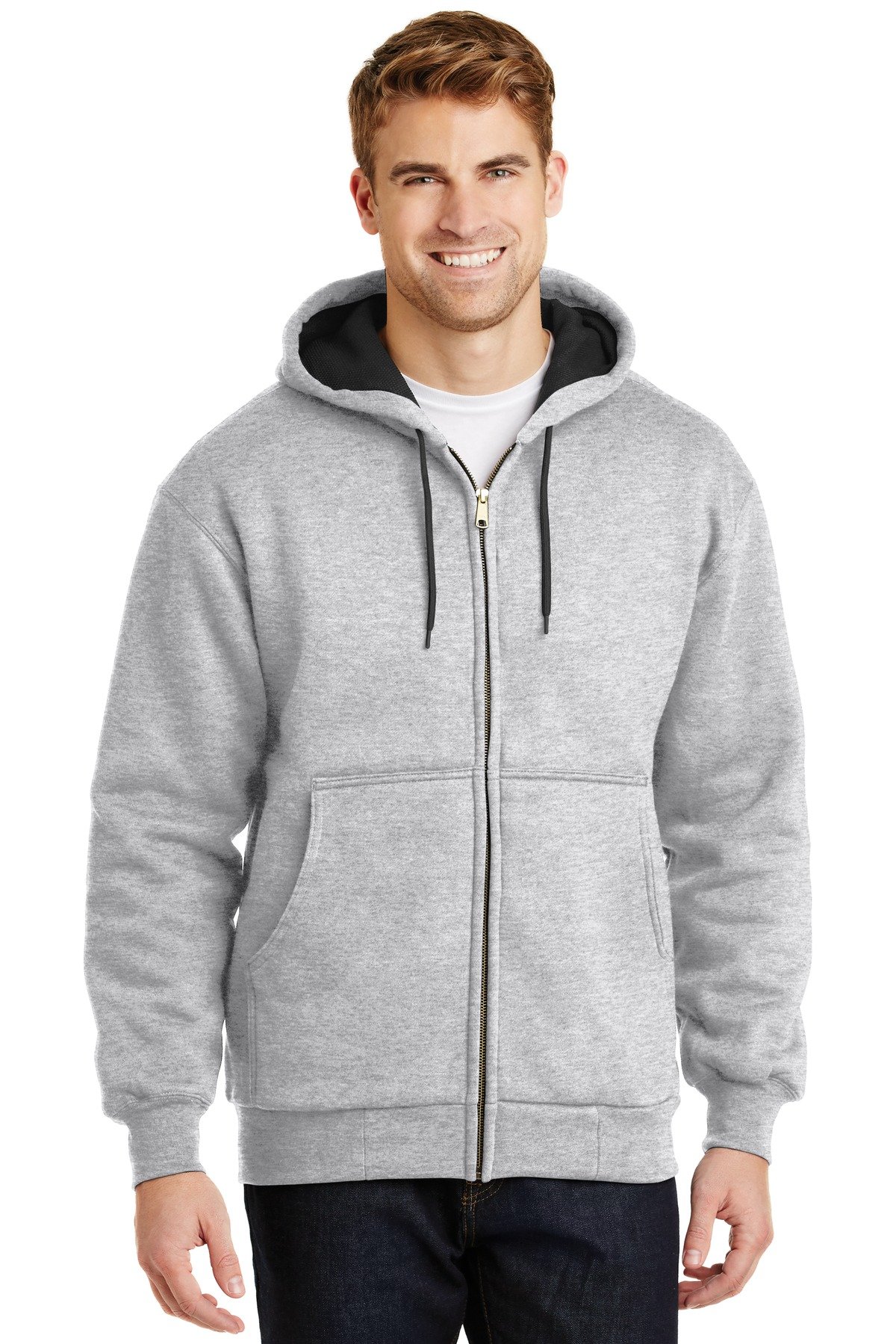 CornerStone ® - Heavyweight Full-Zip Hooded Sweatshirt with Thermal Lining. CS620 - Image 3