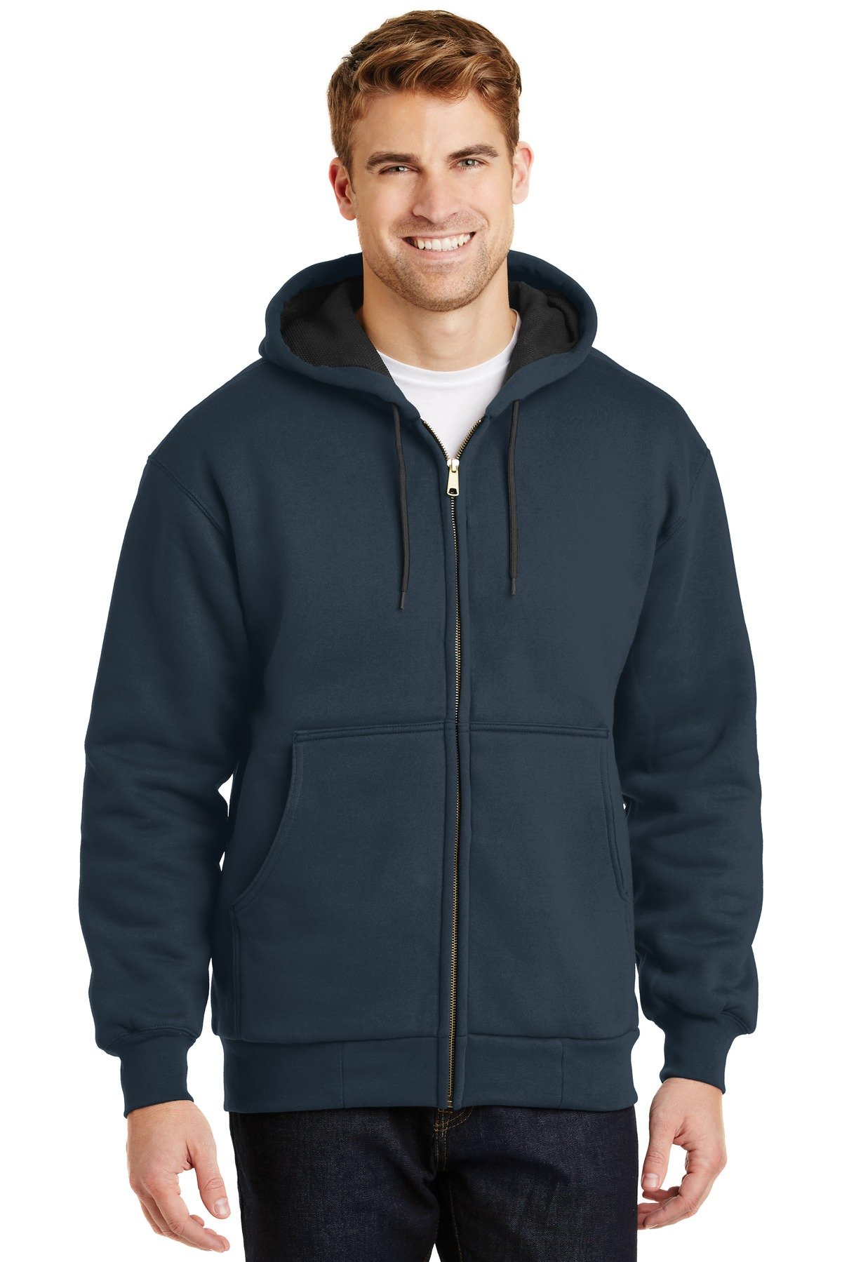 CornerStone ® - Heavyweight Full-Zip Hooded Sweatshirt with Thermal Lining. CS620 - Image 4