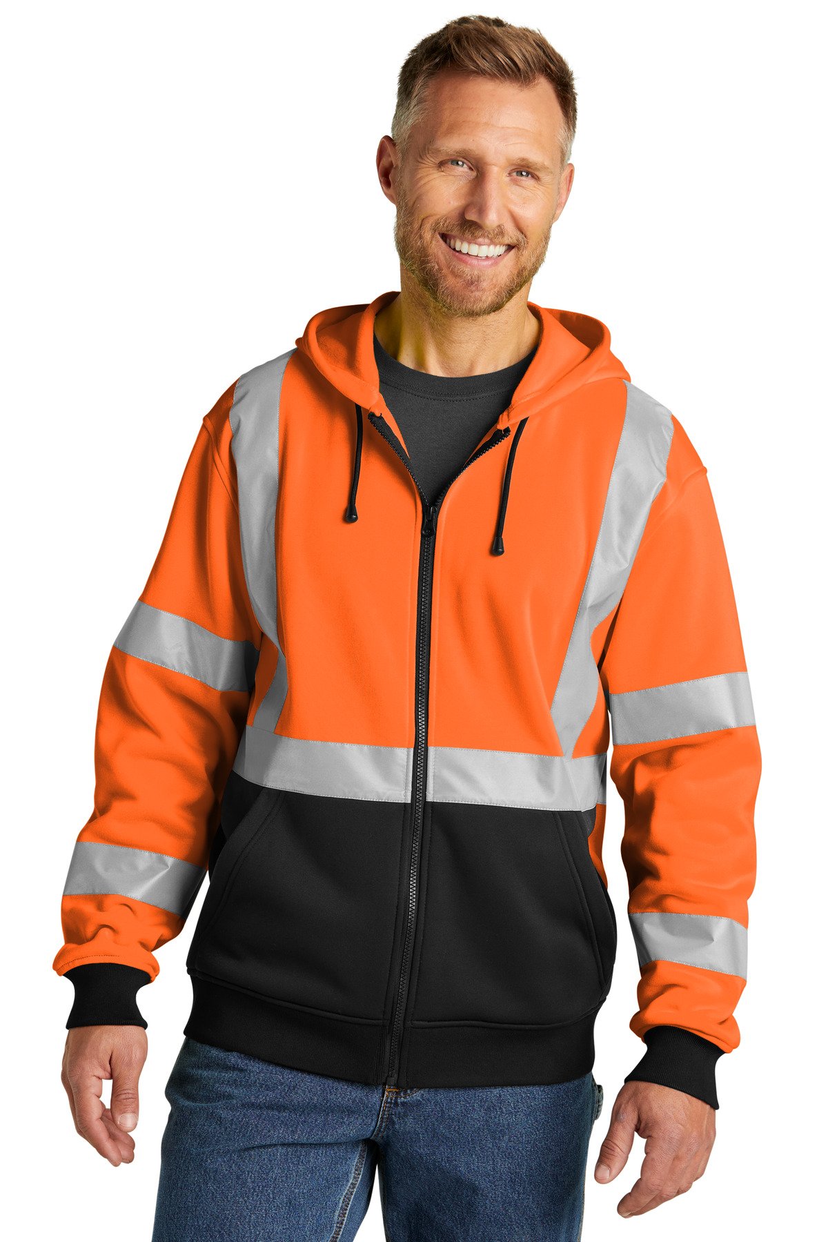 CornerStone ® A107 Class 3 Heavy-Duty Fleece Full-Zip Hoodie CSF300