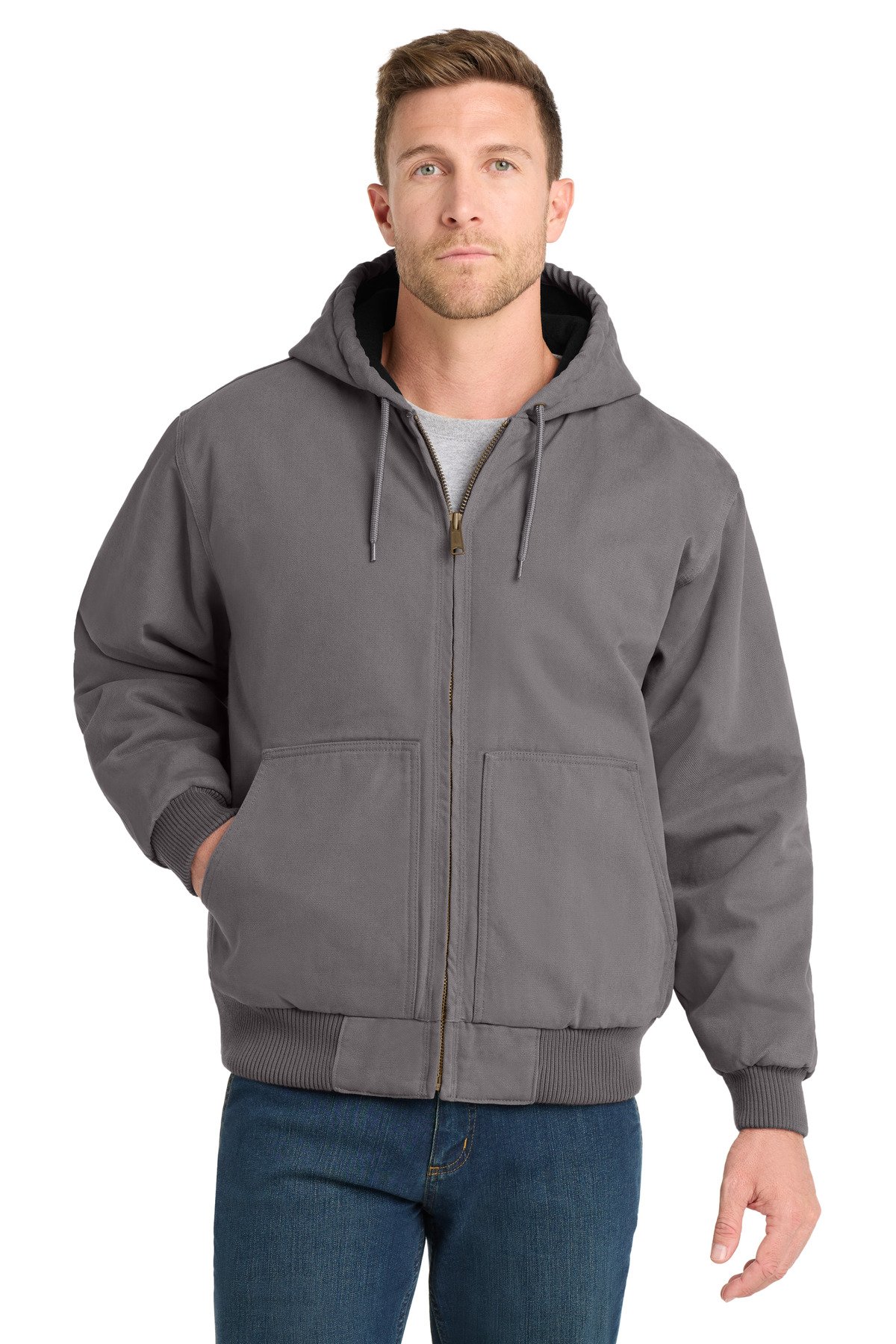CornerStone ® Washed Duck Cloth Insulated Hooded Work Jacket. CSJ41 - Image 4