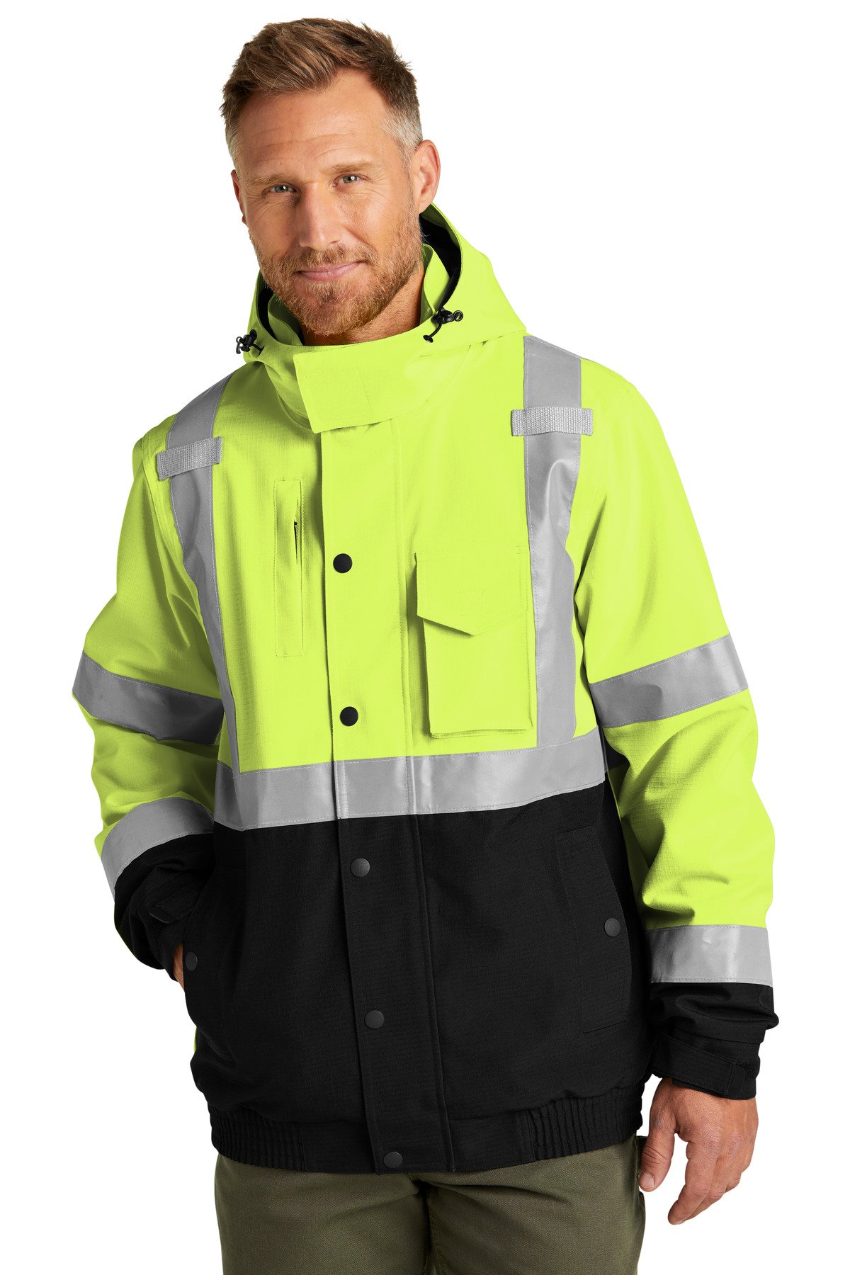CornerStone ® ANSI 107 Class 3 Waterproof Insulated Ripstop Bomber Jacket CSJ501
