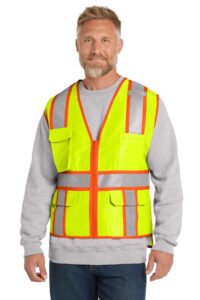 Alternative view of CornerStone  ®  ANSI 107 Class 2 Surveyor Zippered Two-Tone Vest. CSV105
