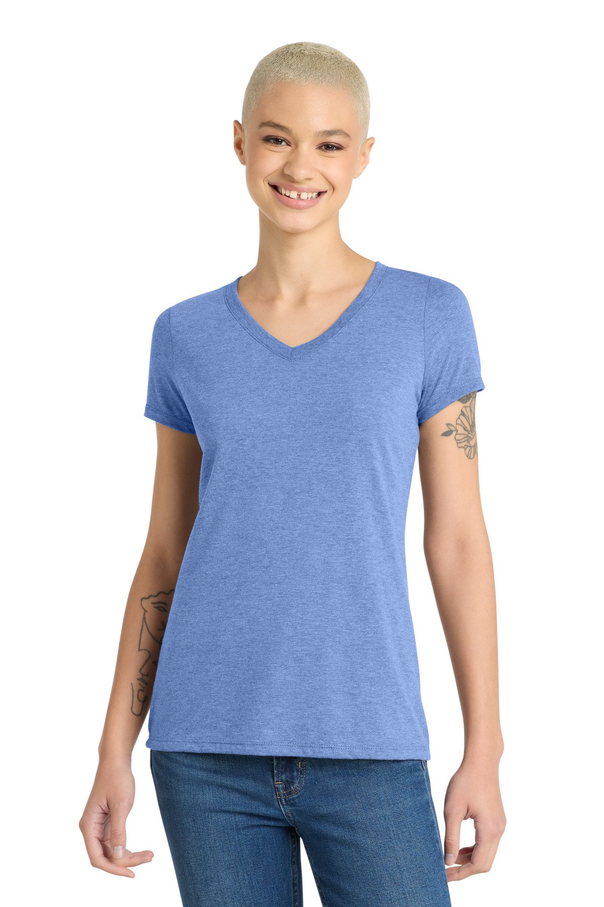 District ® Women's Perfect Tri ® V-Neck Tee. DM1350L - Image 6