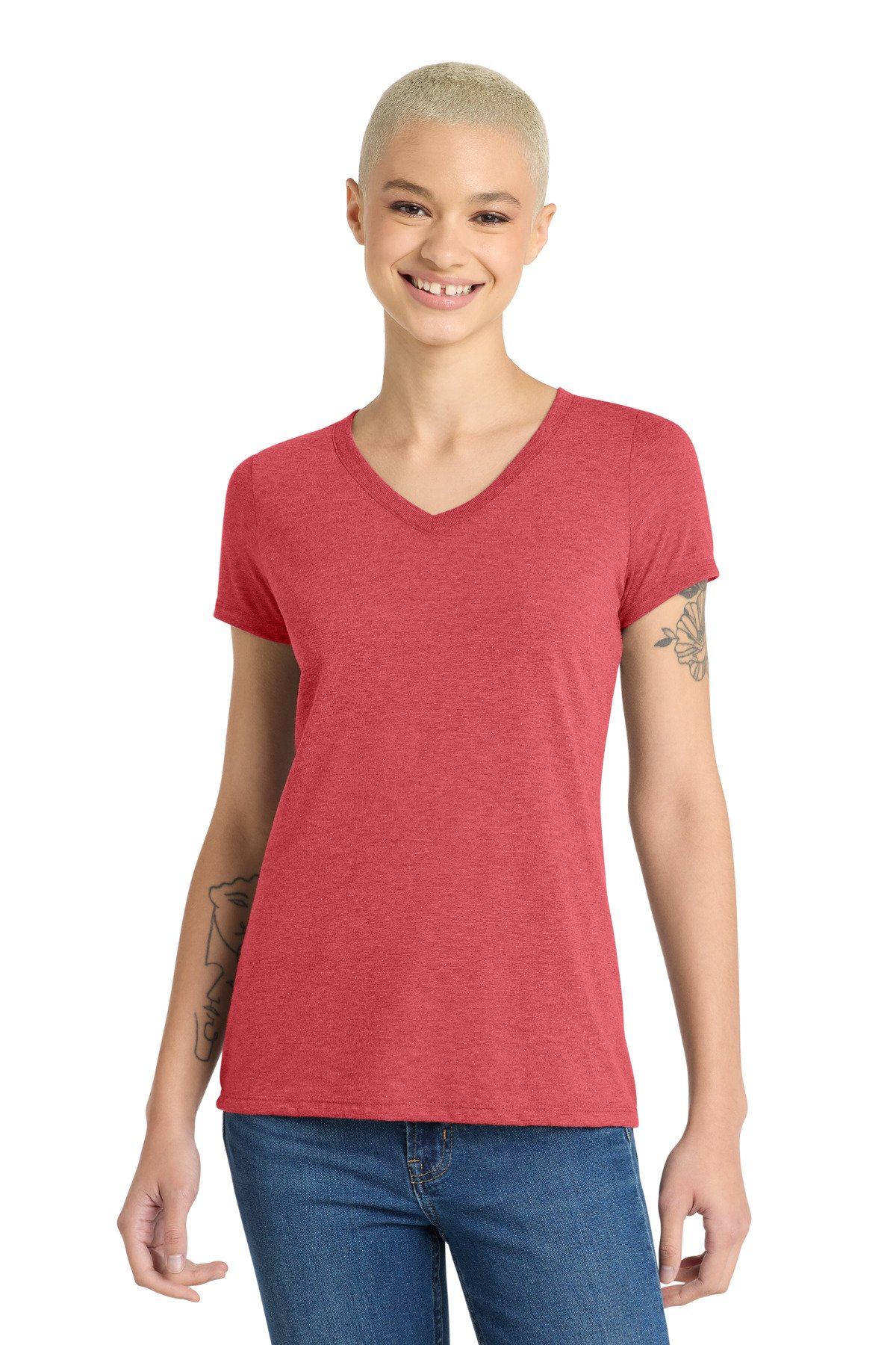 District ® Women's Perfect Tri ® V-Neck Tee. DM1350L - Image 9