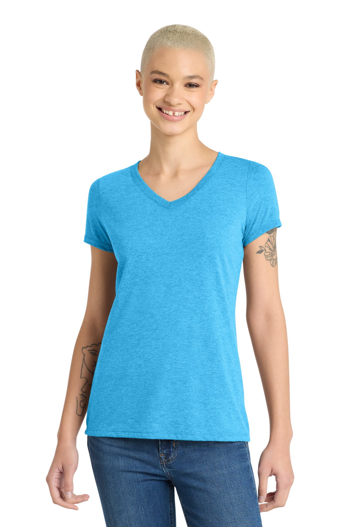 District ® Women's Perfect Tri ® V-Neck Tee. DM1350L - Image 11