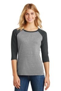 Alternative view of District ®  Women's Perfect Tri ®  3/4-Sleeve Raglan. DM136L
