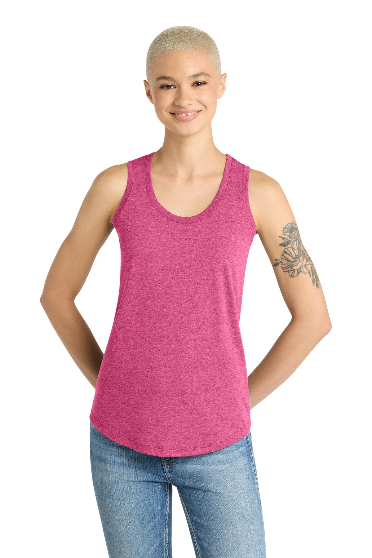 District ® Women's Perfect Tri ® Racerback Tank. DM138L - Image 3