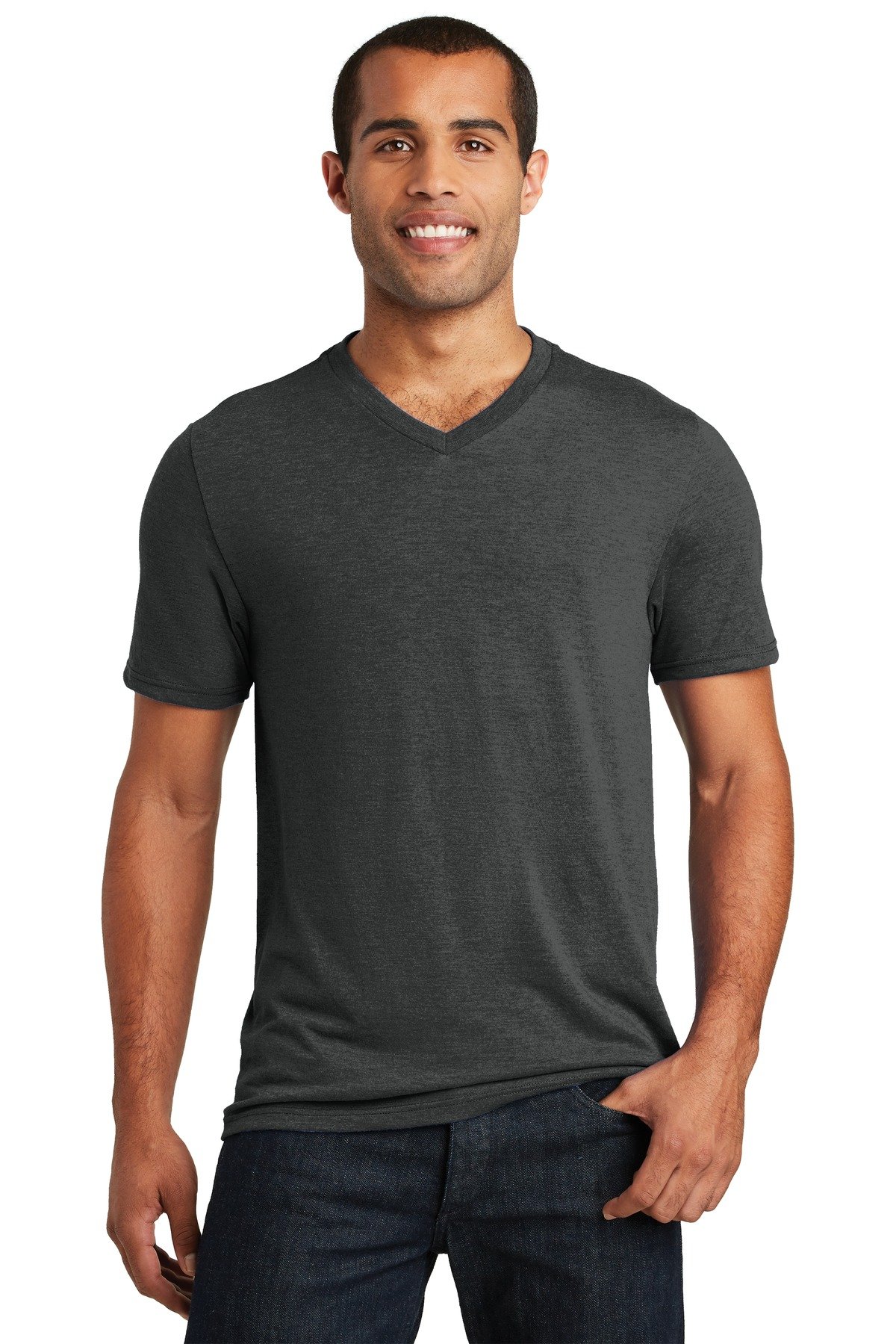 District ® Perfect Tri ® V-Neck Tee. DT1350 - Image 2