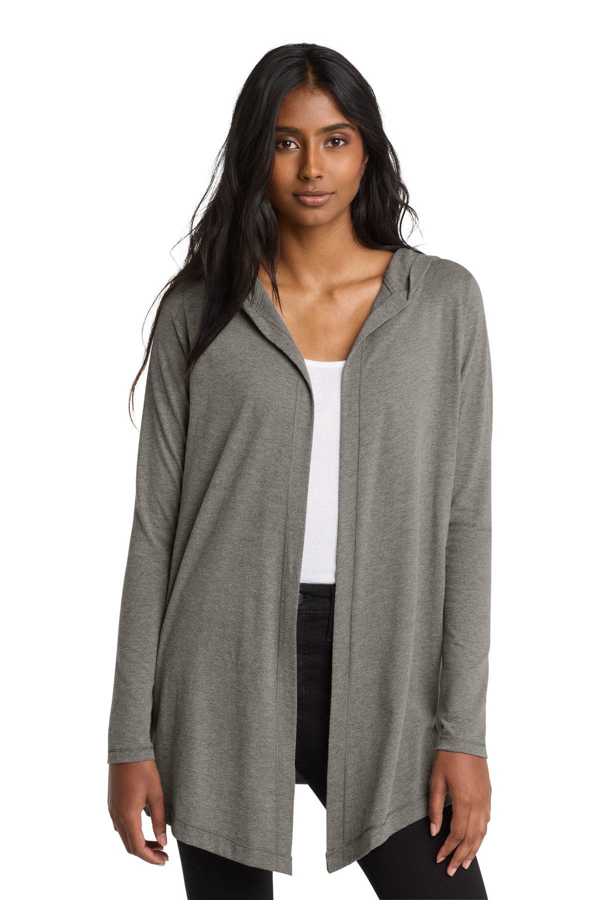 District ® Women's Perfect Tri ® Hooded Cardigan. DT156 - Image 2