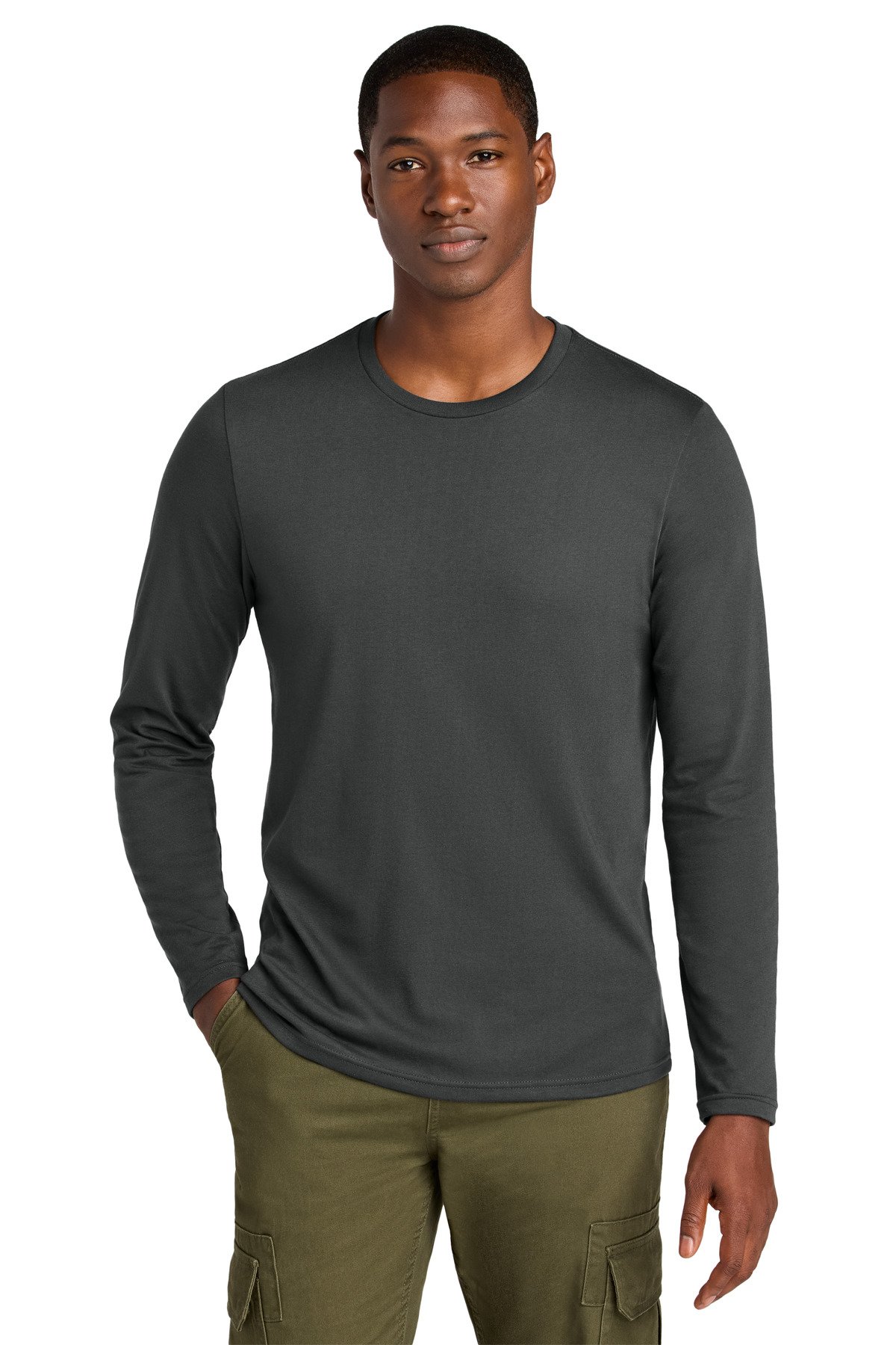 District ® Perfect Weight ® CVC Long Sleeve Tee DT185 - Image 8