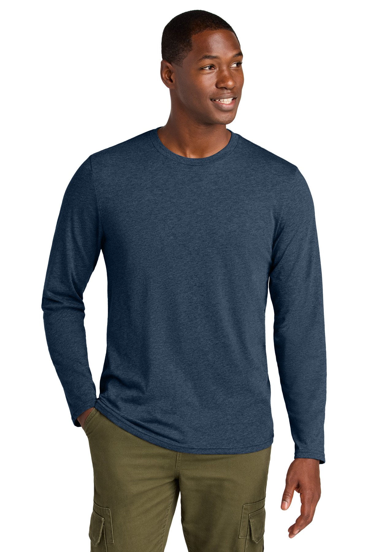 District ® Perfect Weight ® CVC Long Sleeve Tee DT185 - Image 5