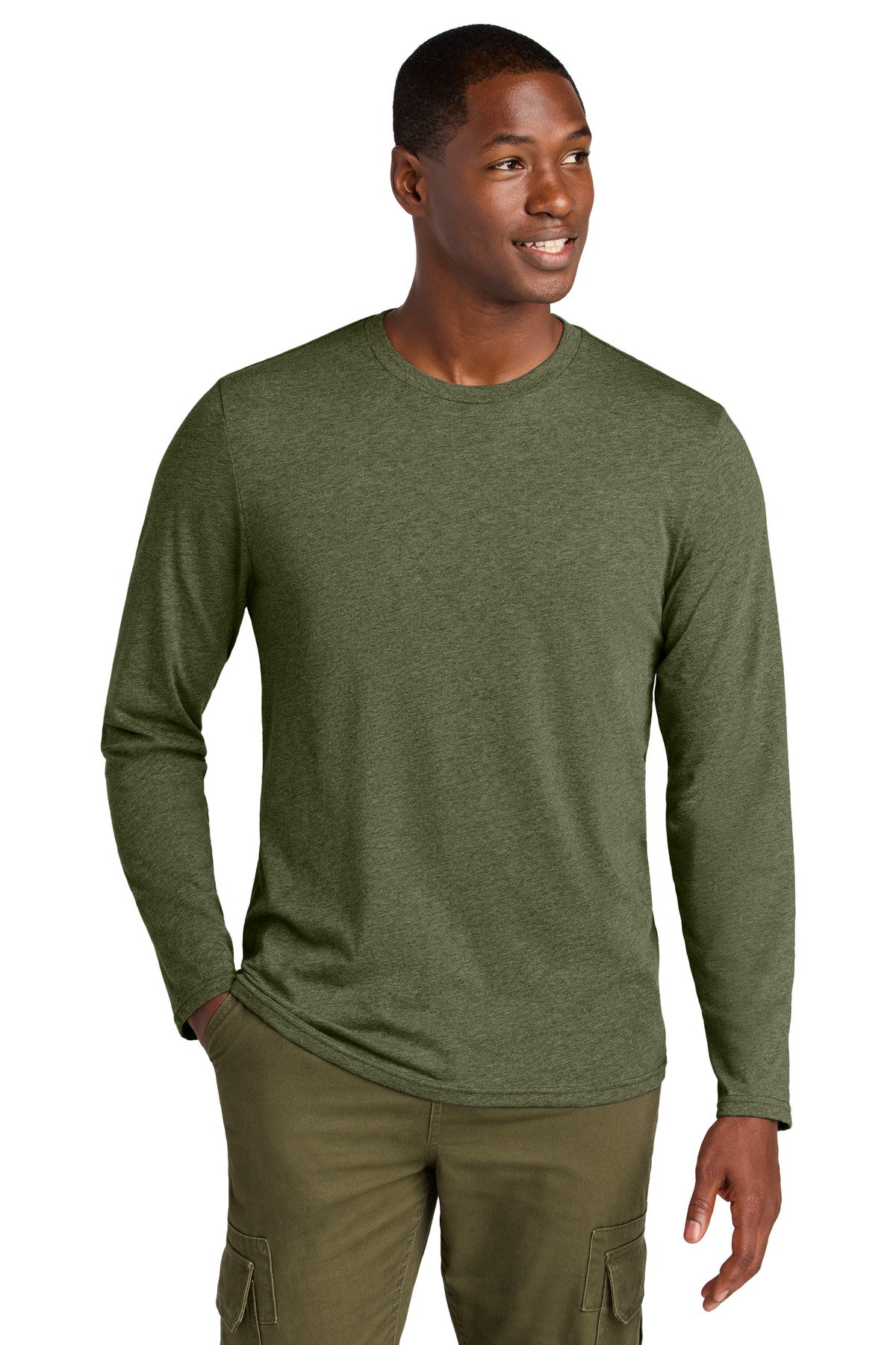 District ® Perfect Weight ® CVC Long Sleeve Tee DT185 - Image 2