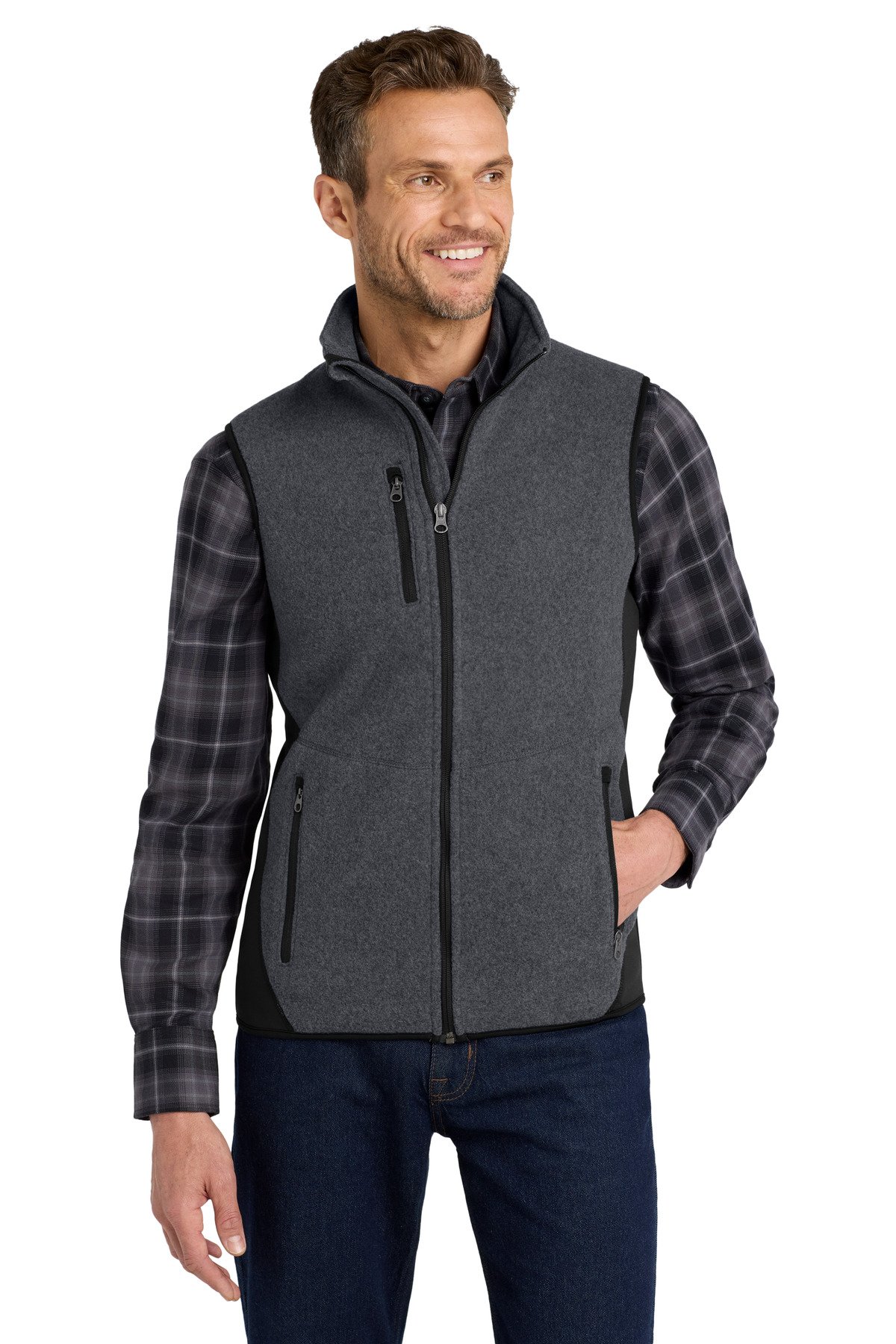 Port Authority ® R-Tek ® Pro Fleece Full-Zip Vest. F228 - Image 2
