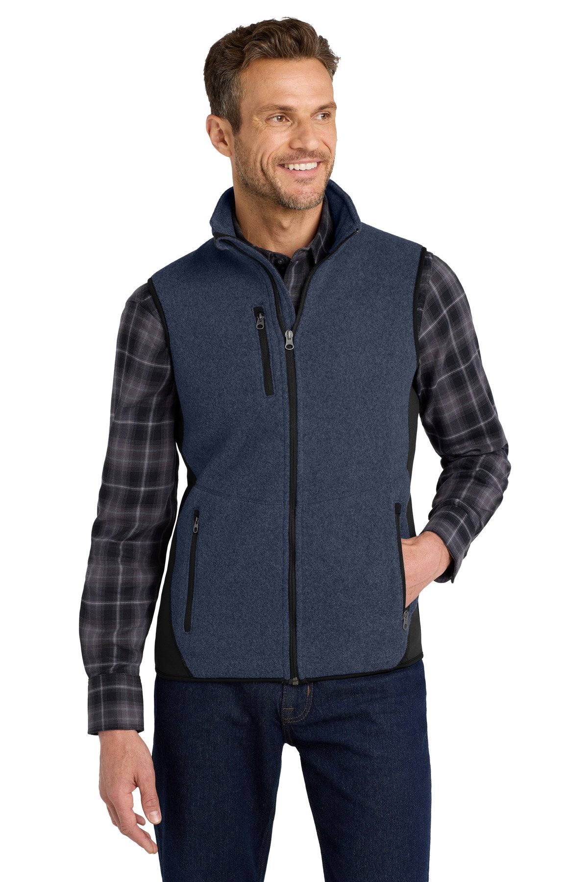 Port Authority ® R-Tek ® Pro Fleece Full-Zip Vest. F228 - Image 3
