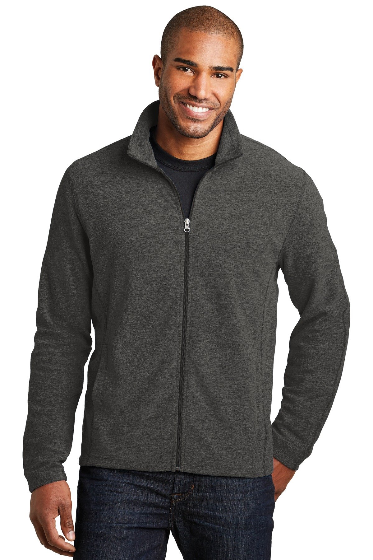 Port Authority ® Heather Microfleece Full-Zip Jacket. F235