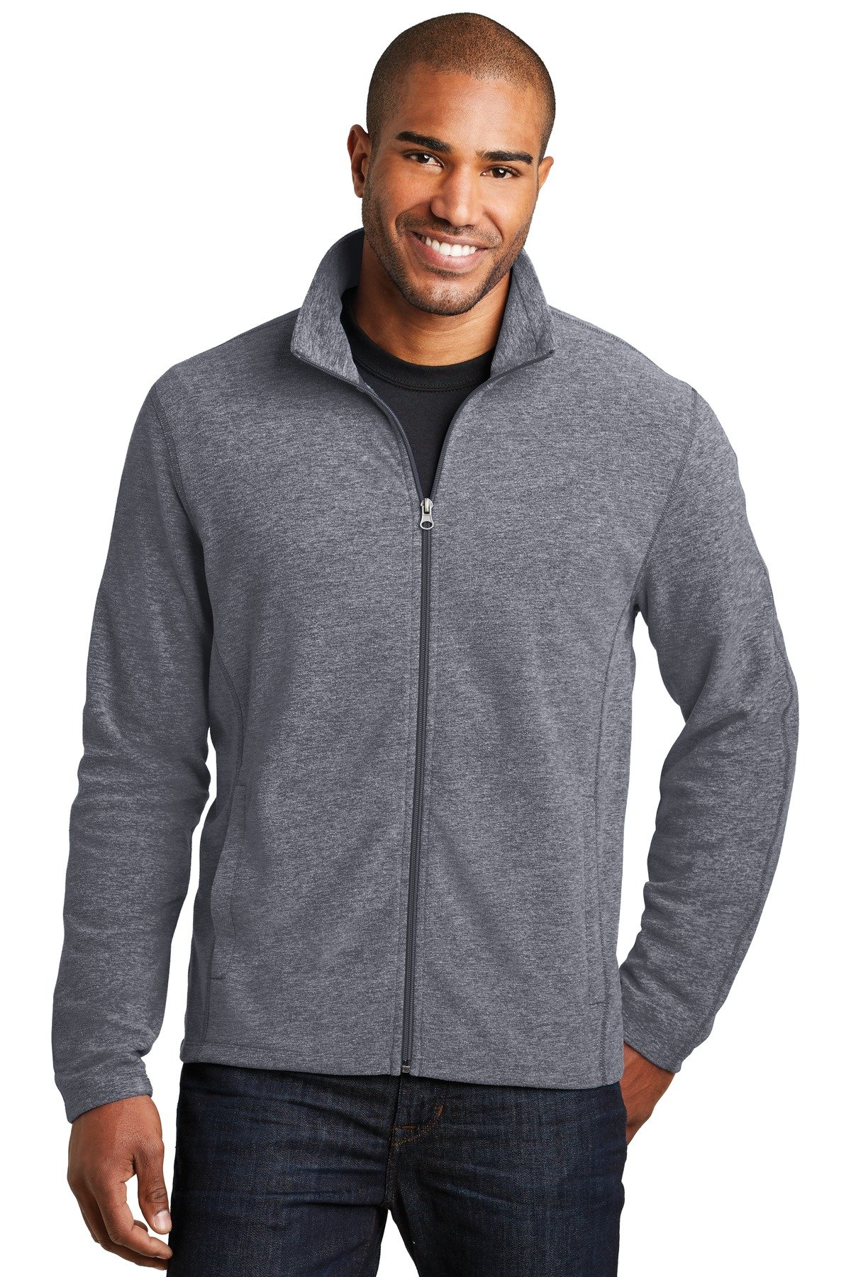 Port Authority ® Heather Microfleece Full-Zip Jacket. F235 - Image 4