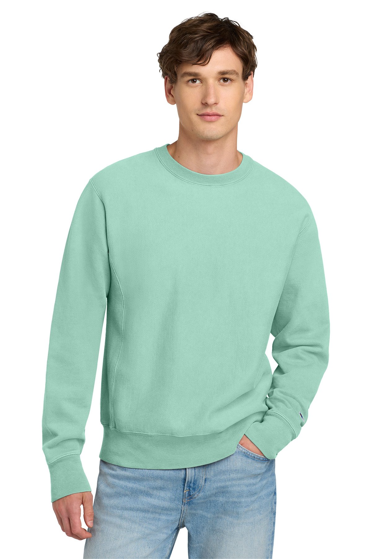 Champion ® Reverse Weave ® Garment-Dyed Crewneck Sweatshirt. GDS149 - Image 4