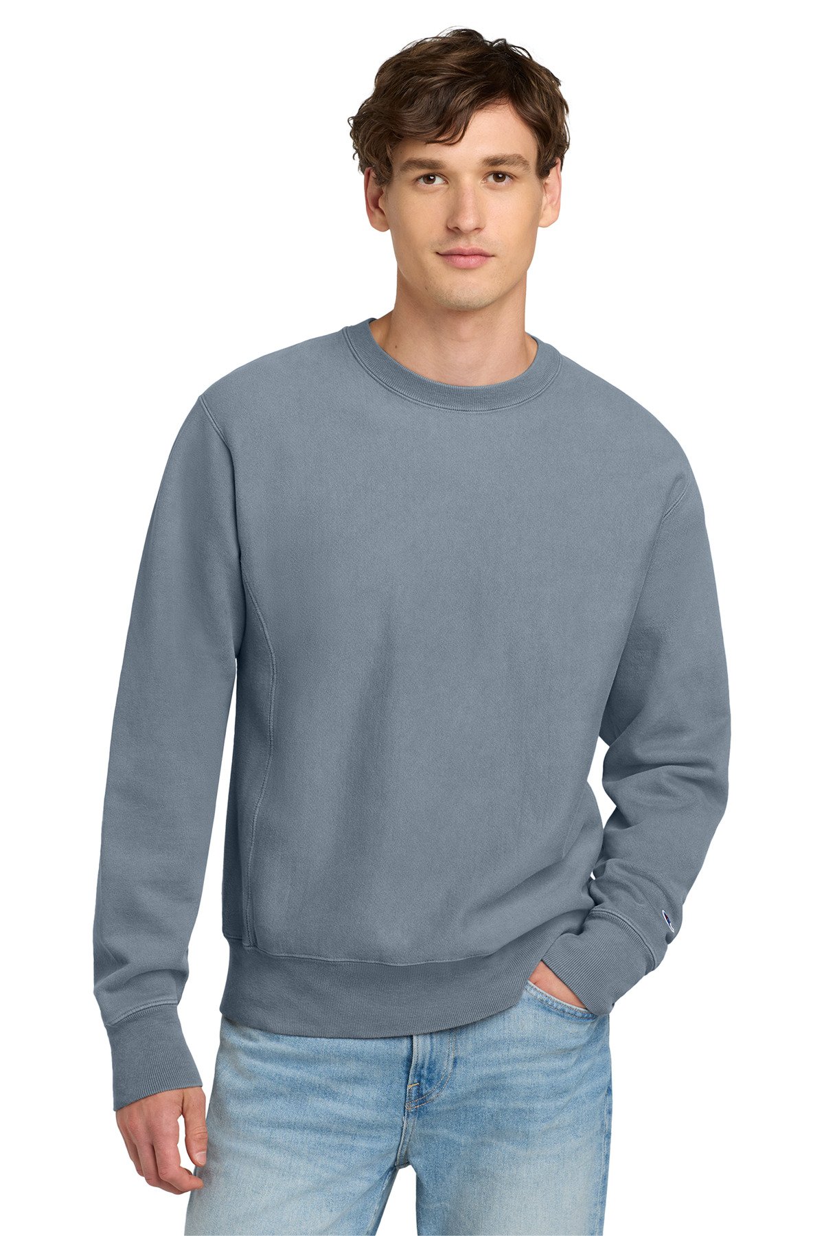Champion ® Reverse Weave ® Garment-Dyed Crewneck Sweatshirt. GDS149 - Image 5