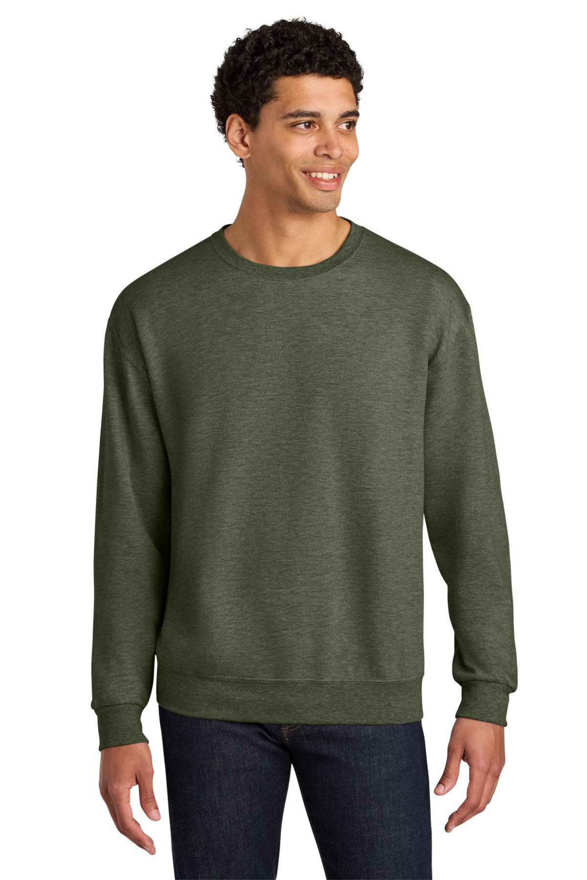 Jerzees Ultimate Unisex CVC Ring Spun Crewneck Sweatshirt IC48M - Image 11