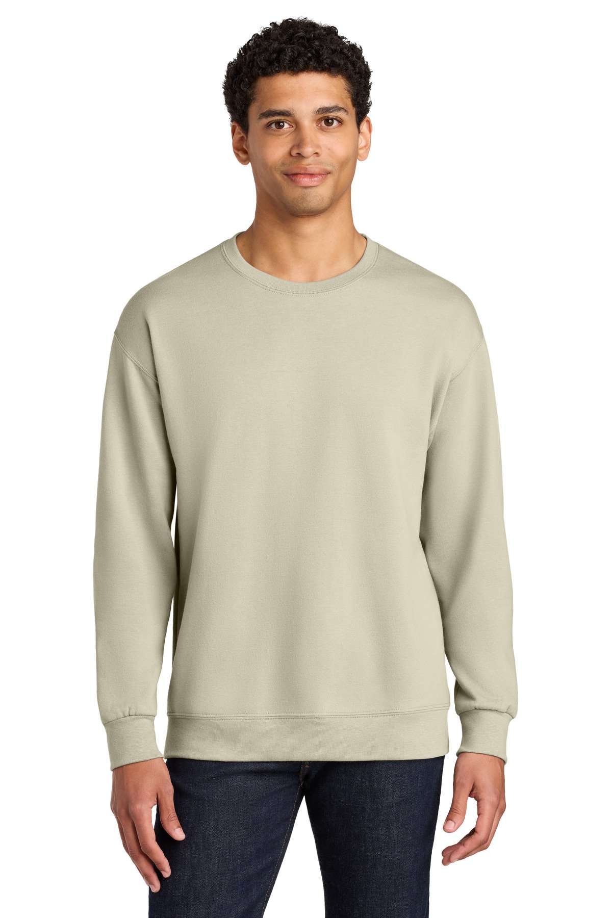 Jerzees Ultimate Unisex CVC Ring Spun Crewneck Sweatshirt IC48M - Image 2