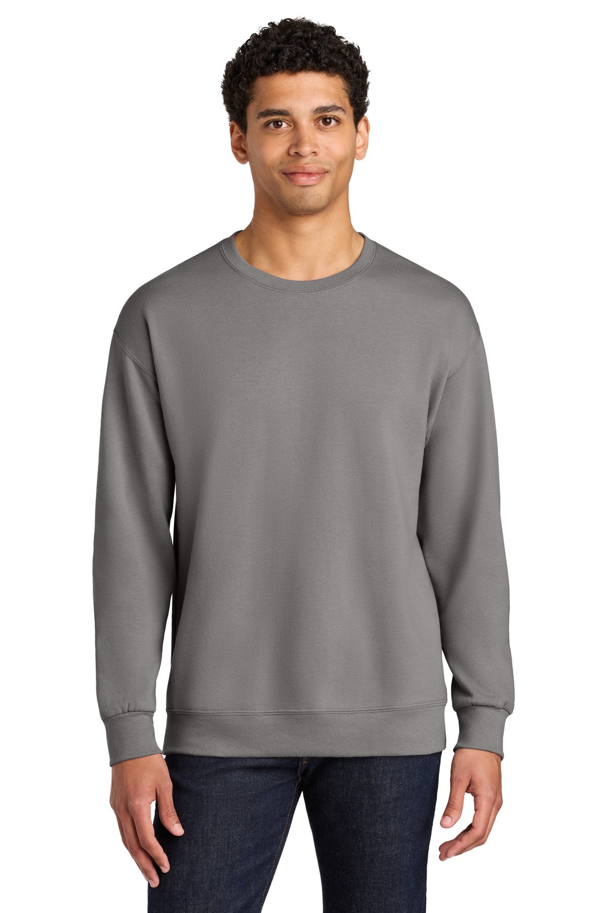 Jerzees Ultimate Unisex CVC Ring Spun Crewneck Sweatshirt IC48M - Image 3