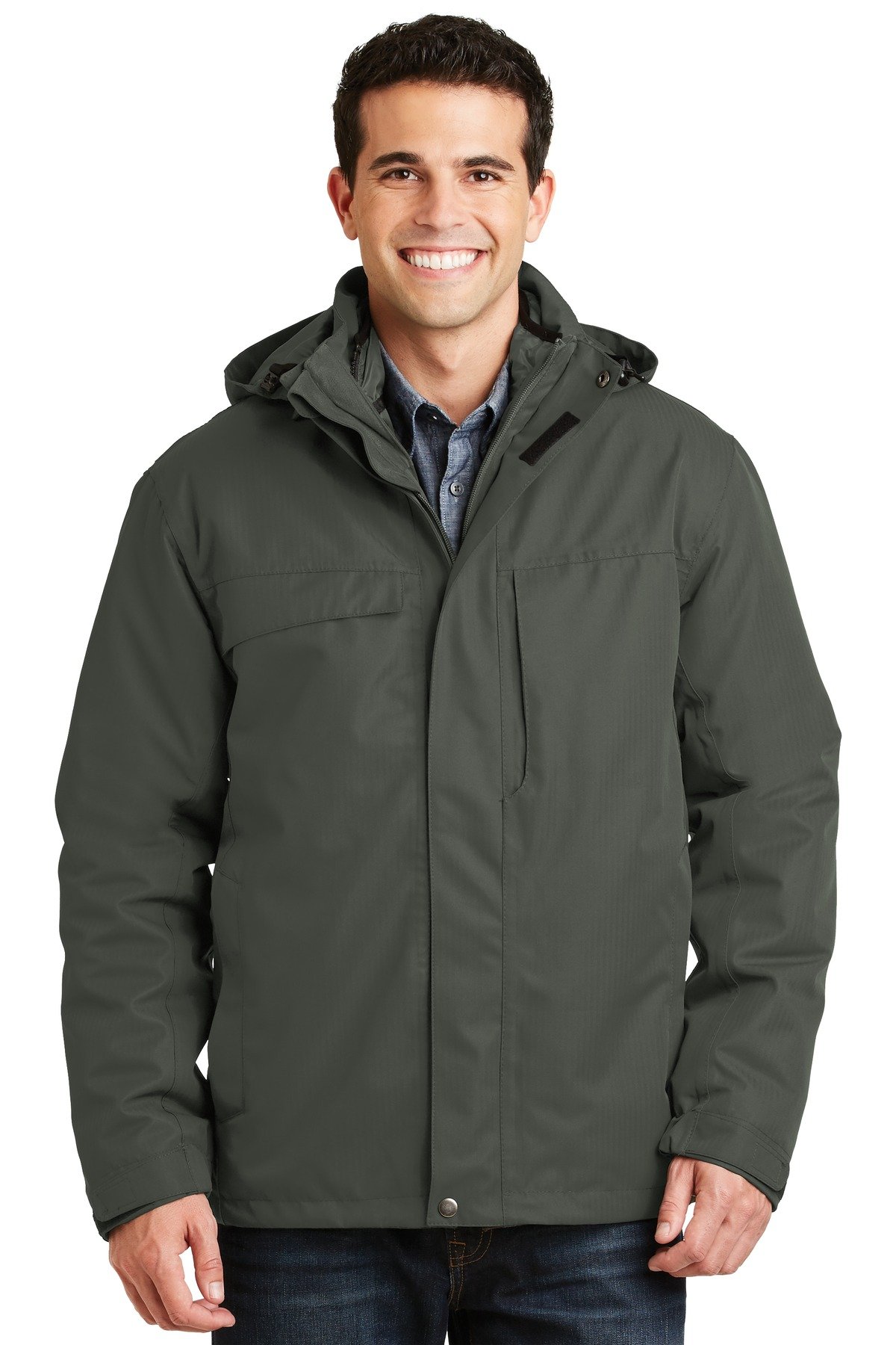 Port Authority ® Herringbone 3-in-1 Parka. J302 - Image 2
