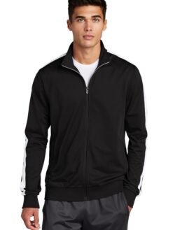 Alternative view of Sport-Tek  ®  Tricot Sleeve Stripe Track Jacket. JST94