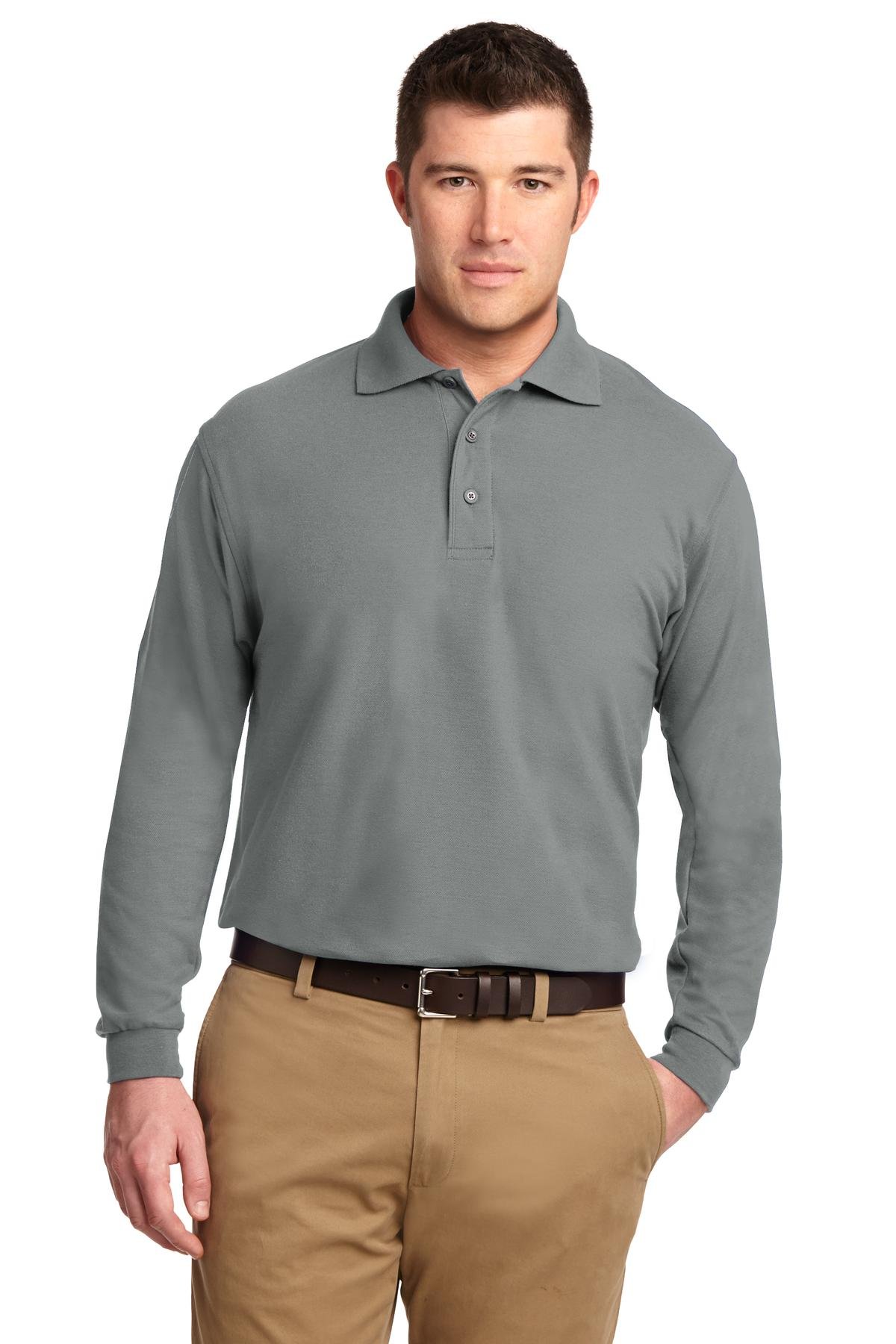 Port Authority ® Silk Touch Long Sleeve Polo. K500LS - Image 3