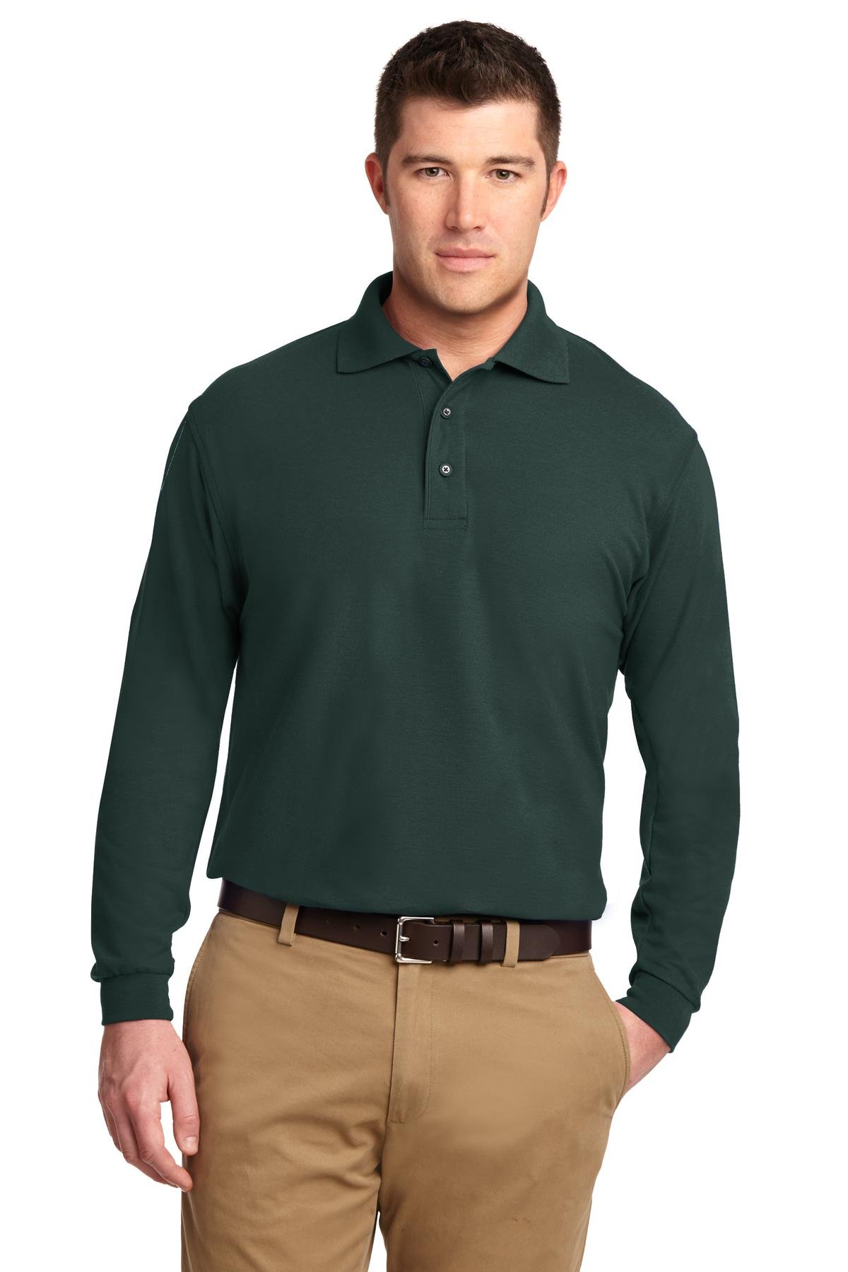 Port Authority ® Silk Touch Long Sleeve Polo. K500LS - Image 4