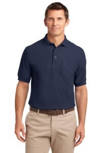 Alternative view of Port Authority ®  Silk Touch Polo with Pocket.  K500P