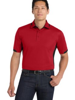 Alternative view of Port Authority ®  Dry Zone ®  Colorblock Ottoman Polo. K524