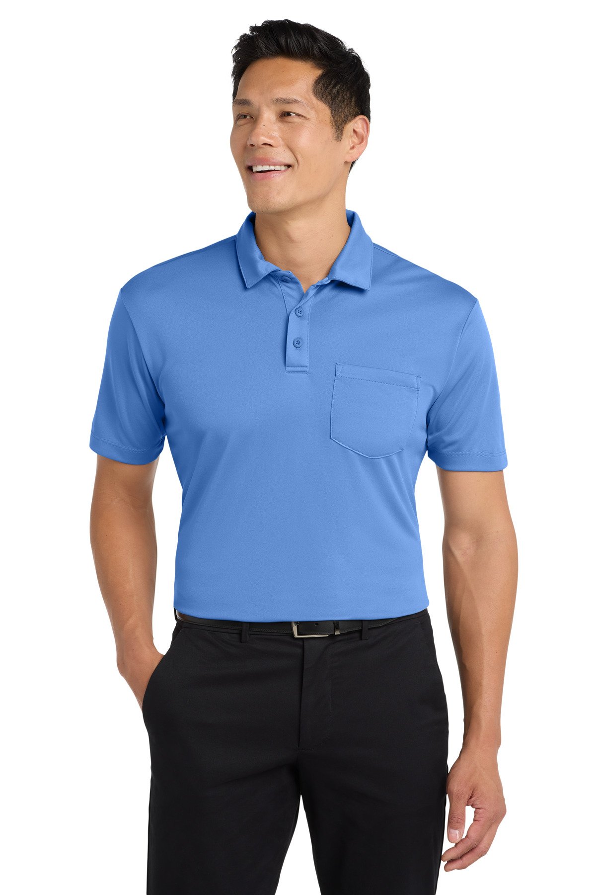 Port Authority ® Silk Touch Performance Pocket Polo. K540P - Image 3