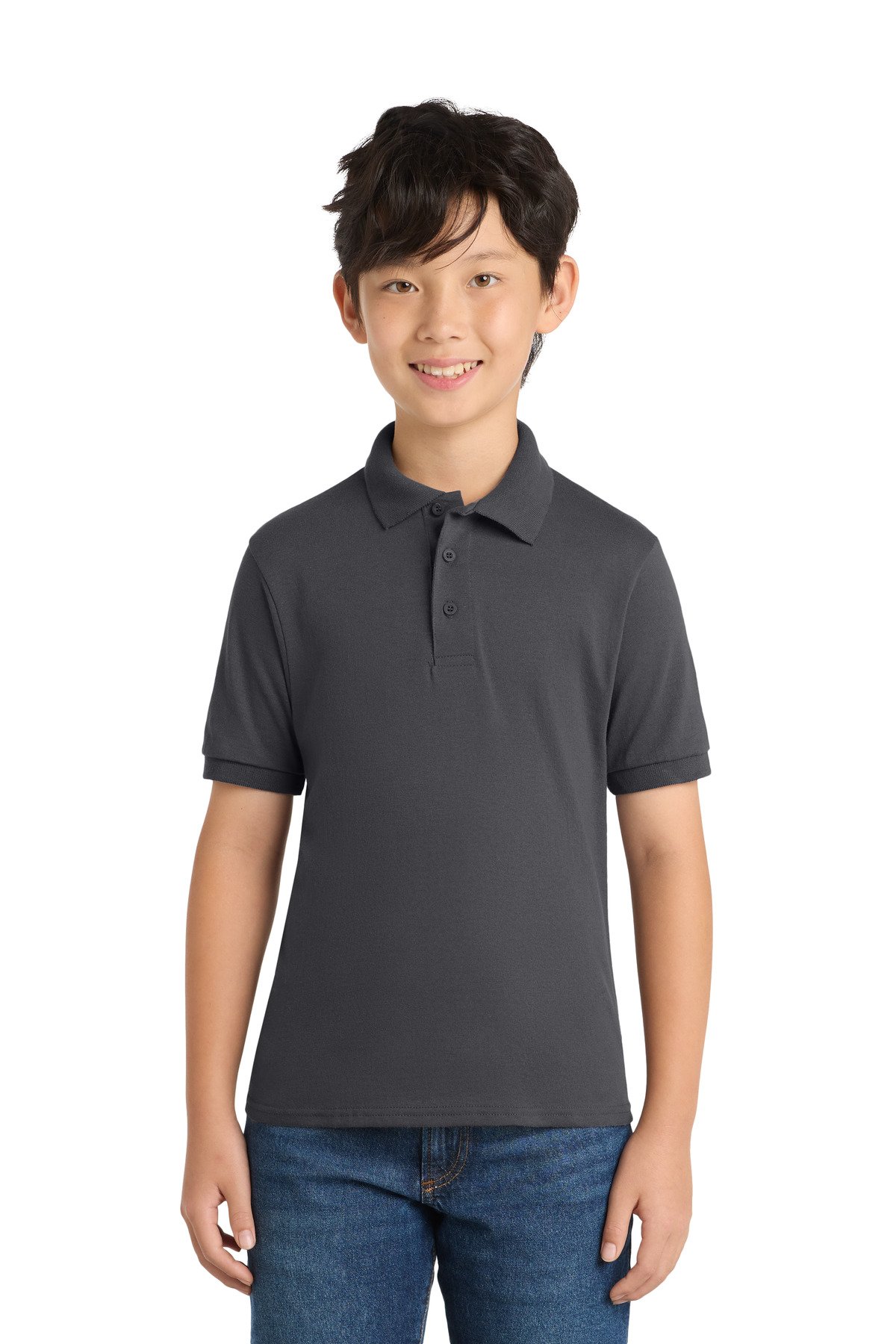 Port & Co Youth Core Blend Jersey Knit Polo. KP55Y - Image 3