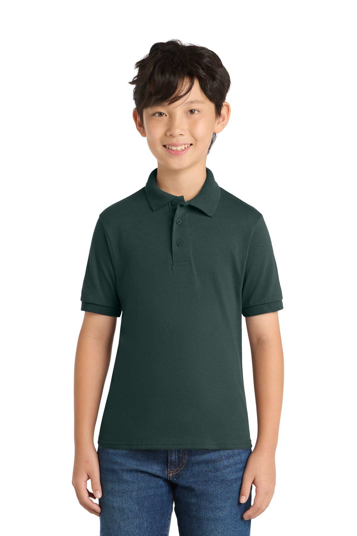 Port & Co Youth Core Blend Jersey Knit Polo. KP55Y - Image 4