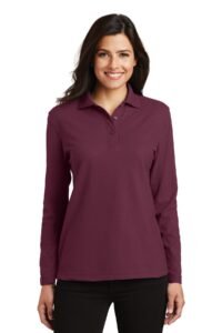 Alternative view of Port Authority ®  Women's Silk Touch Long Sleeve Polo.  L500LS