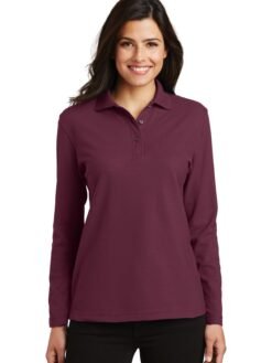 Alternative view of Port Authority ®  Women's Silk Touch™ Long Sleeve Polo.  L500LS