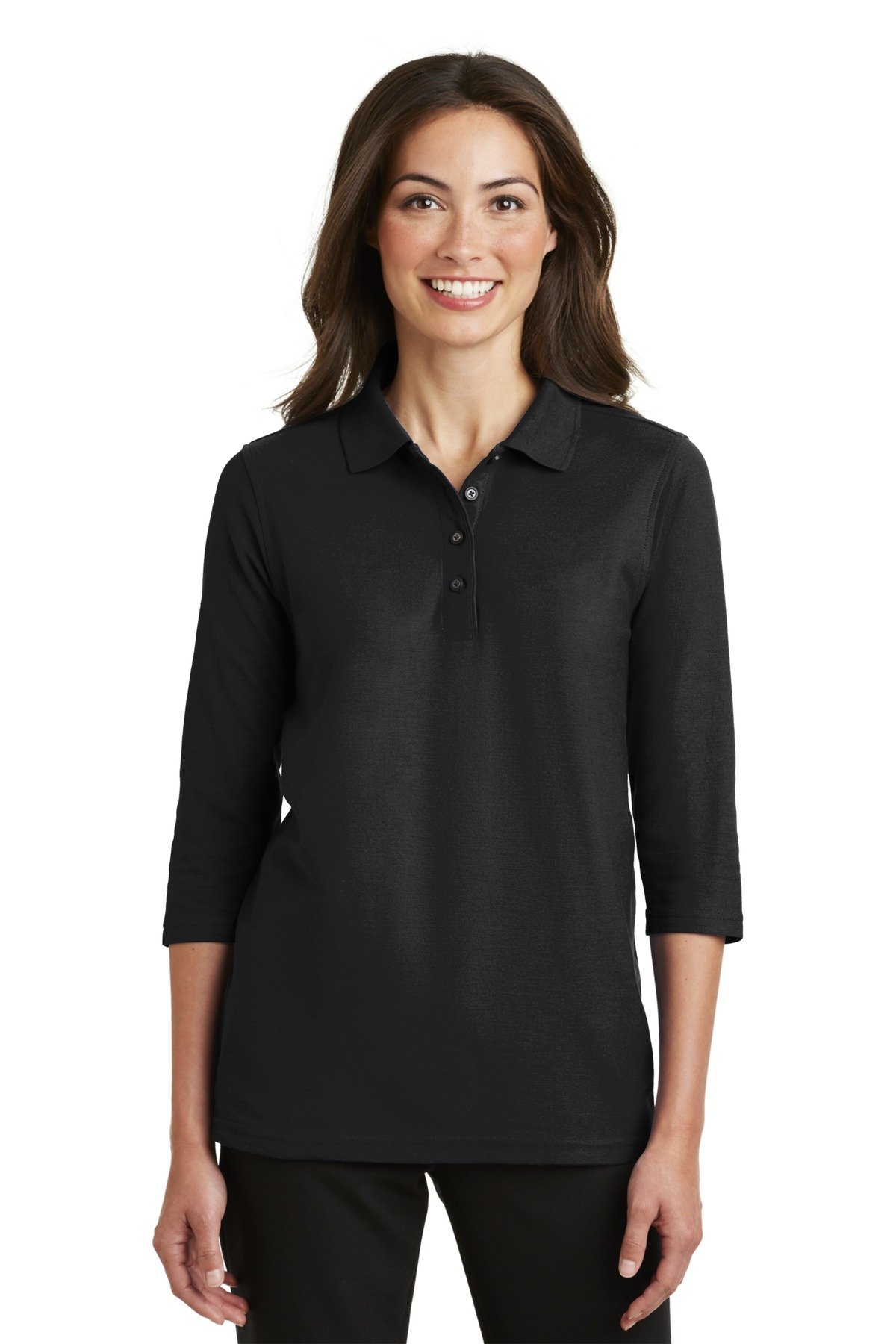 Port Authority ® Women's Silk Touch 3/4-Sleeve Polo. L562