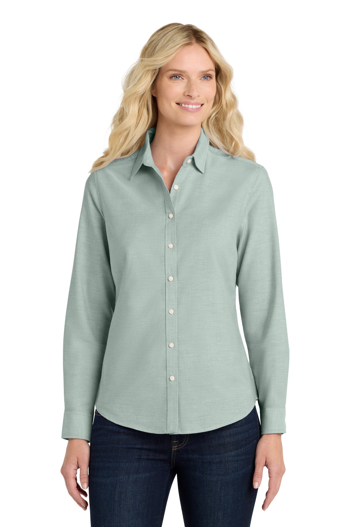 Port Authority ® Women's SuperPro Oxford Shirt. L658 - Image 2