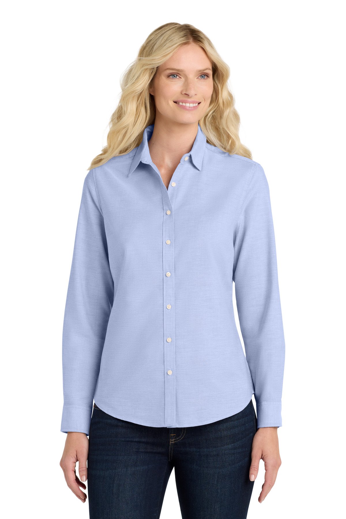 Port Authority ® Women's SuperPro Oxford Shirt. L658 - Image 4