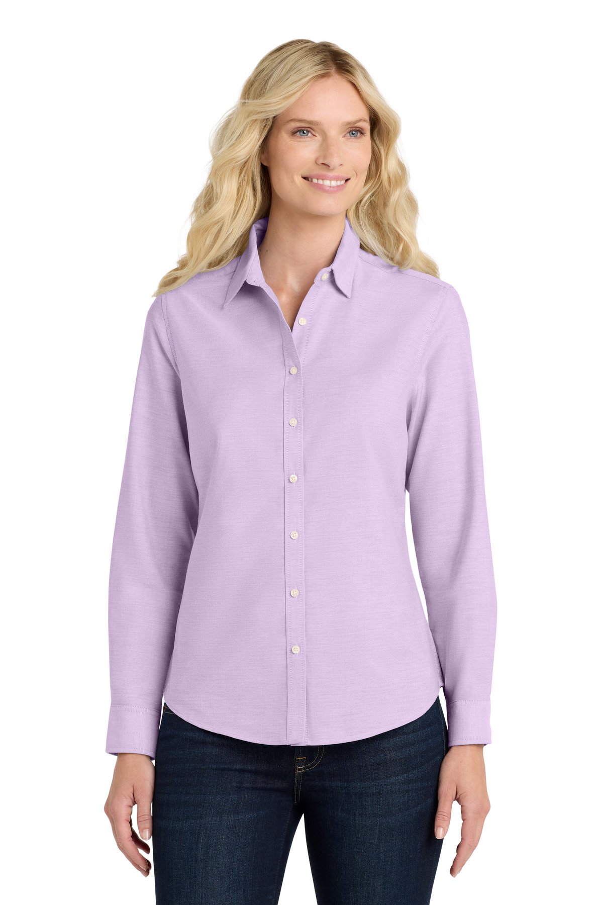 Port Authority ® Women's SuperPro Oxford Shirt. L658 - Image 5