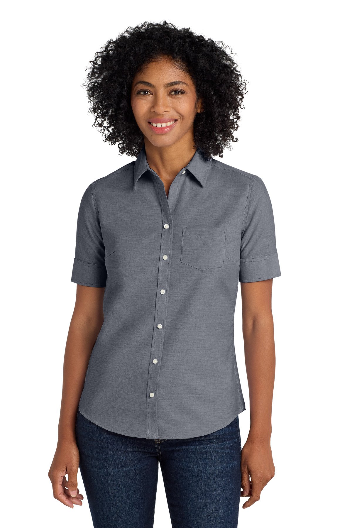 Port Authority ® Women's Short Sleeve SuperPro Oxford Shirt. L659