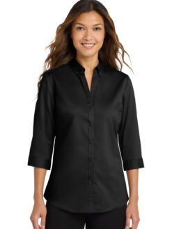 Port Authority ® Women's 3/4-Sleeve SuperPro Twill Shirt. L665