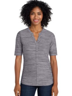 Alternative view of Port Authority  ®  Women's Stretch Heather Open Neck Top  LK583
