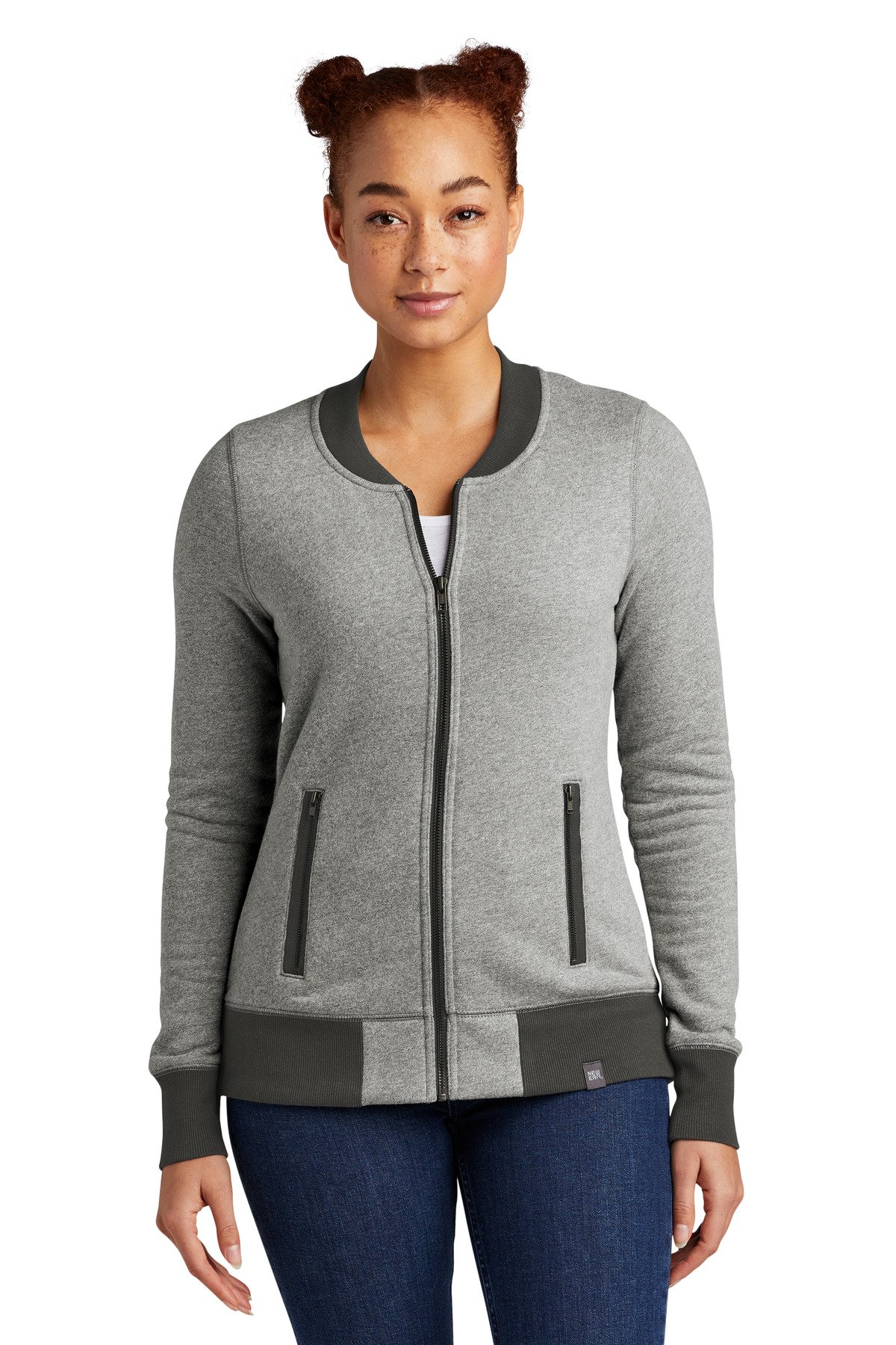 New Era ® Women's French Terry Baseball Full-Zip. LNEA503 - Image 3