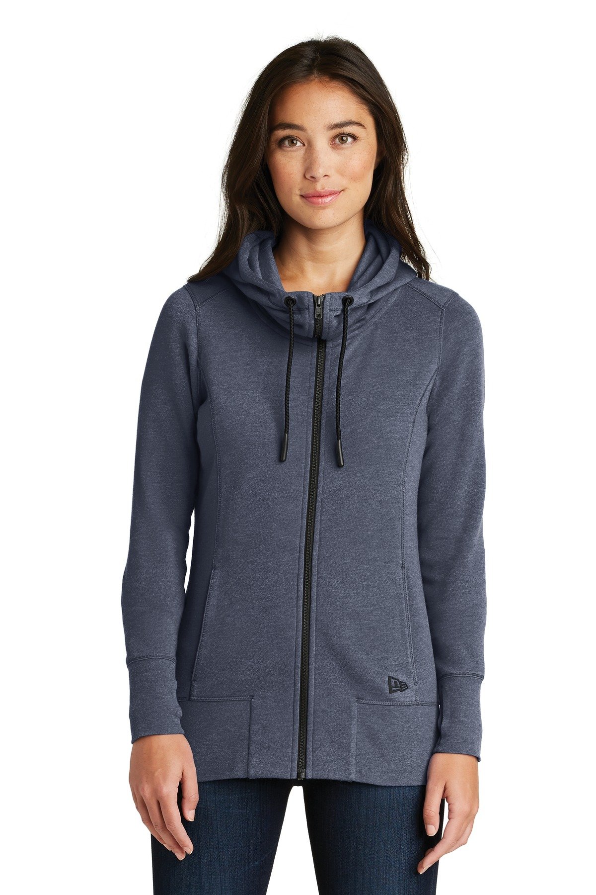 New Era ® Women's Tri-Blend Fleece Full-Zip Hoodie. LNEA511 - Image 2