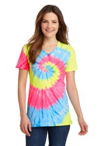 Alternative view of Port & Co   Women's Tie-Dye V-Neck Tee.  LPC147V